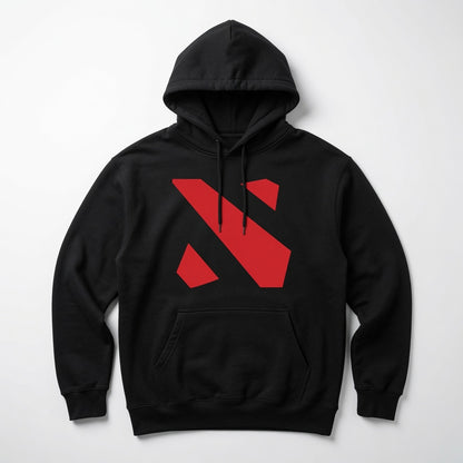 Dota 2 Hoodie Gaming Pullover Graphic Sweatshirt Black White Gamer Gift Mens
