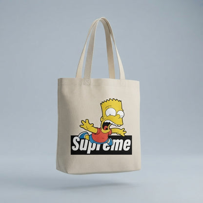 Bart Simpson Action Jump Graphic Canvas Tote Bag – Streetwear Edition