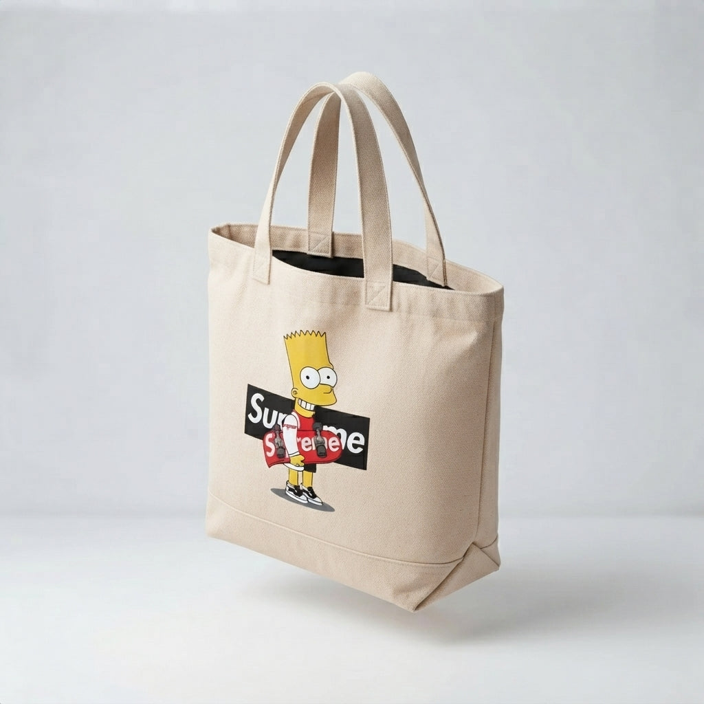 Bart Simpson Skater Graphic Canvas Tote Bag – Streetwear Edition