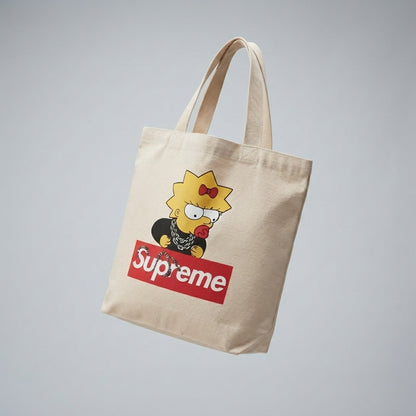 Maggie Simpson Streetwear Graphic Canvas Tote Bag – Hip Hop Edition