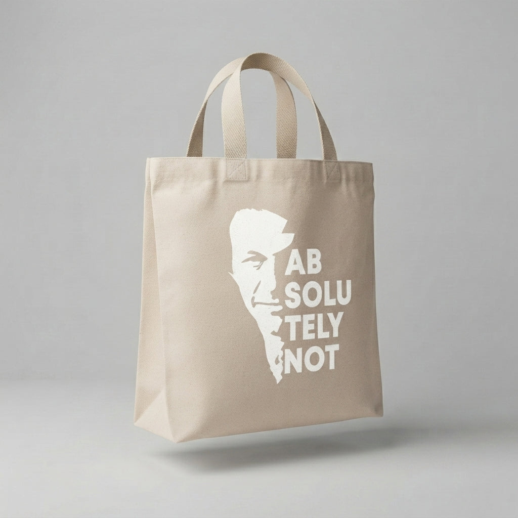 Absolutely Not Imran Khan Typography Canvas Tote Bag – Premium Cotton Shoulder Bag