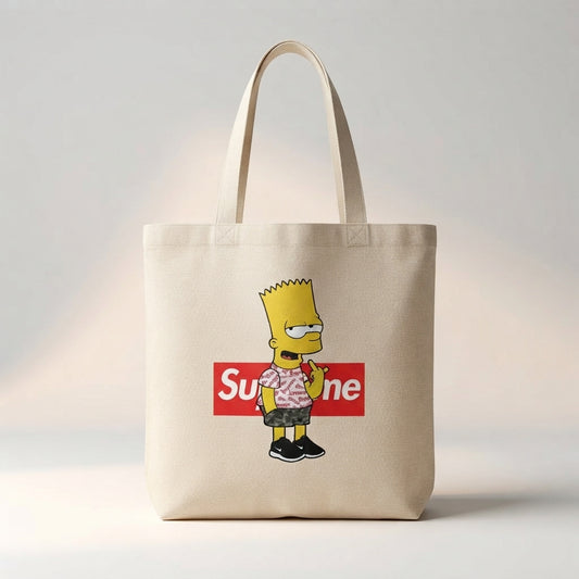 Bart Simpson Attitude Graphic Canvas Tote Bag – Streetwear Edition