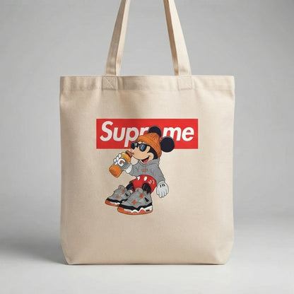 Cool Mickey Mouse Streetwear Graphic Canvas Tote Bag – Sneakerhead Edition