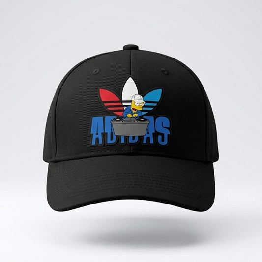 Bart Simpson DJ Trefoil Black Baseball Cap - Graphic Printed Adjustable Streetwear Cap