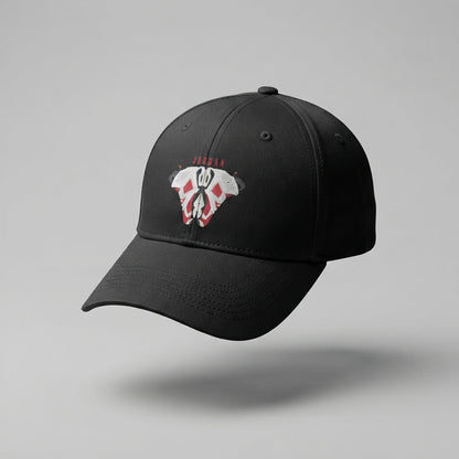 Retro Sneaker Art Graphic Baseball Cap - Adjustable Sneakerhead Cap (Black & White)