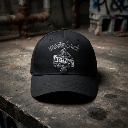 Motörhead Ace of Spades Graphic Baseball Cap - Vintage Rock Band Cap (Black)
