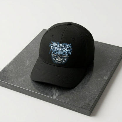 Avenged Sevenfold Deathbat Graphic Baseball Cap - Heavy Metal Rock Band Cap (Black)
