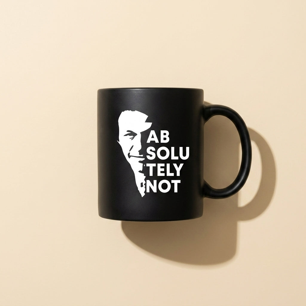 Imran Khan Absolutely Not Black Ceramic Coffee Mug - Bold Statement Sarcastic Political Quote Drinkware Cup (11oz)