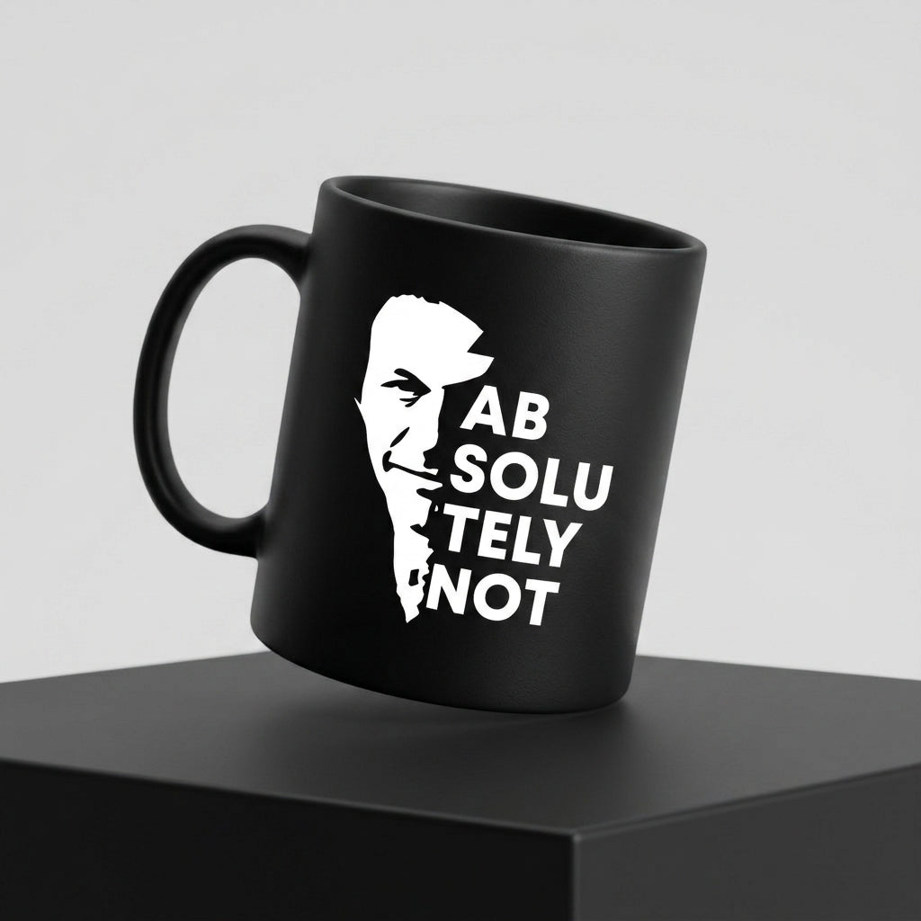 Imran Khan Absolutely Not Black Ceramic Coffee Mug - Bold Statement Sarcastic Political Quote Drinkware Cup (11oz)