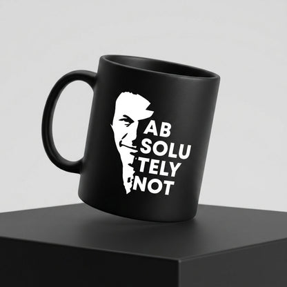 Imran Khan Absolutely Not Black Ceramic Coffee Mug - Bold Statement Sarcastic Political Quote Drinkware Cup (11oz)