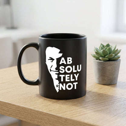 Imran Khan Absolutely Not Black Ceramic Coffee Mug - Bold Statement Sarcastic Political Quote Drinkware Cup (11oz)