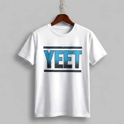 "YEET" Graphic Tee – Premium White Cotton T-Shirt