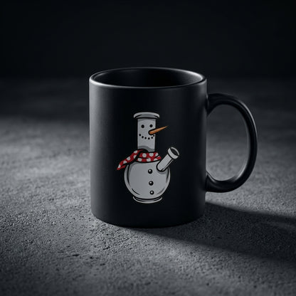 Funny Snowman Graphic Christmas Coffee Mug 11oz - Black Ceramic Tea Cup