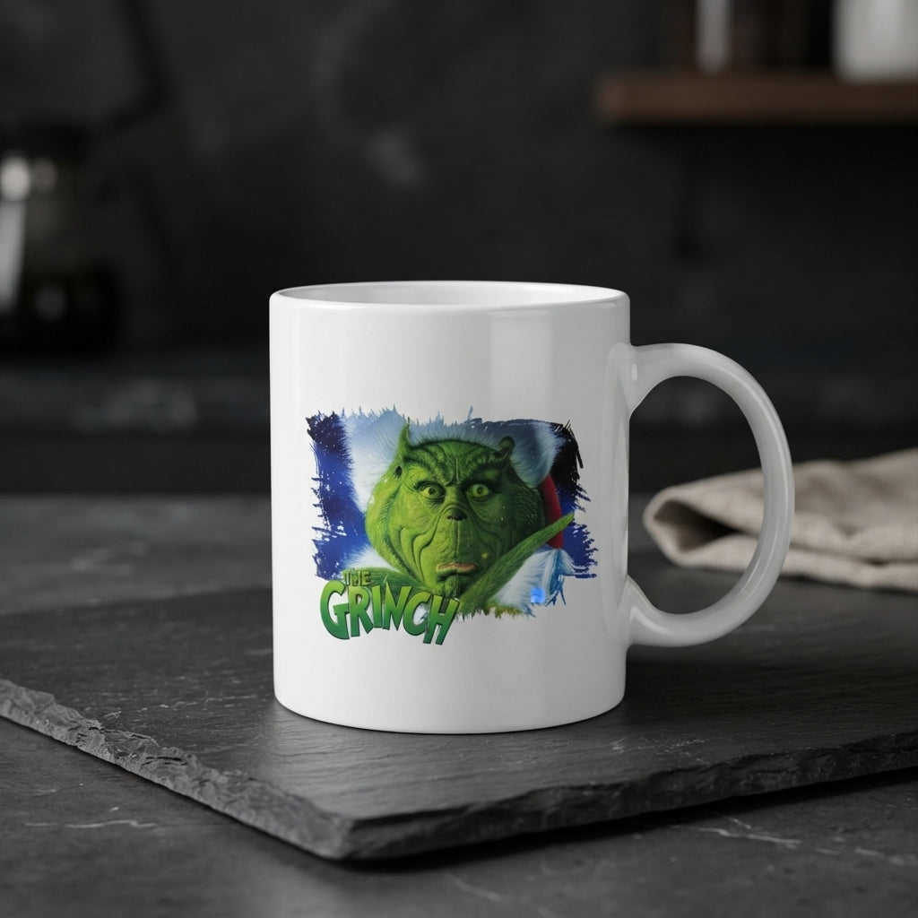 Funny "The Grinch" Graphic Christmas Coffee Mug 11oz - White Ceramic Tea Cup