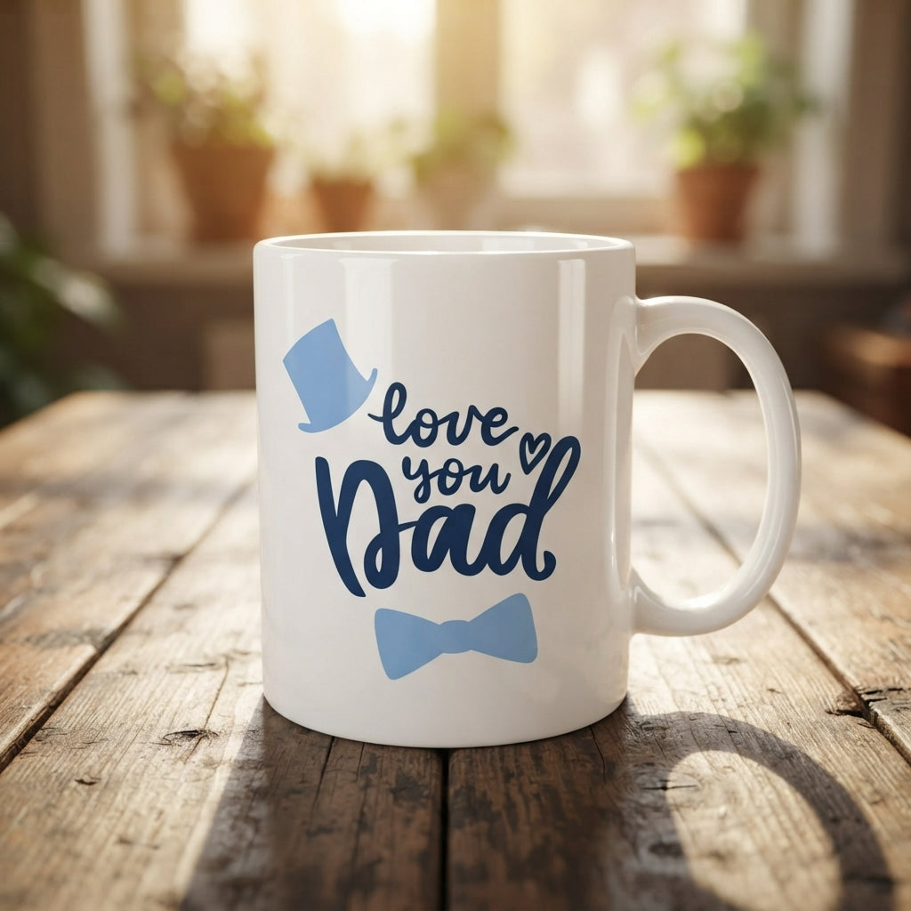 Father's Day Ceramic Coffee Mug 11oz - Best Dad Ever, Superhero & King Design Tea Cup Gifts