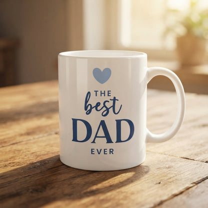 Father's Day Ceramic Coffee Mug 11oz - Best Dad Ever, Superhero & King Design Tea Cup Gifts
