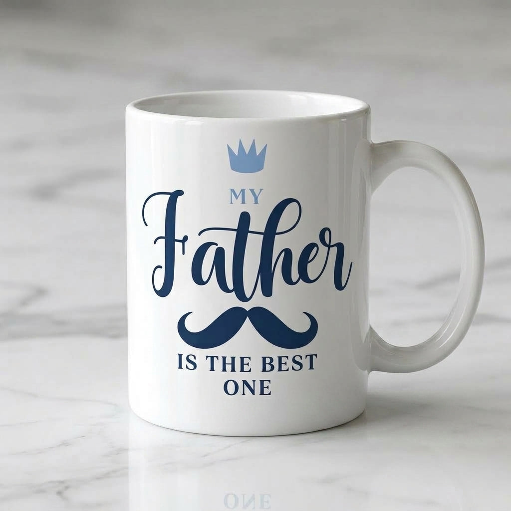 Father's Day Ceramic Coffee Mug 11oz - Best Dad Ever, Superhero & King Design Tea Cup Gifts