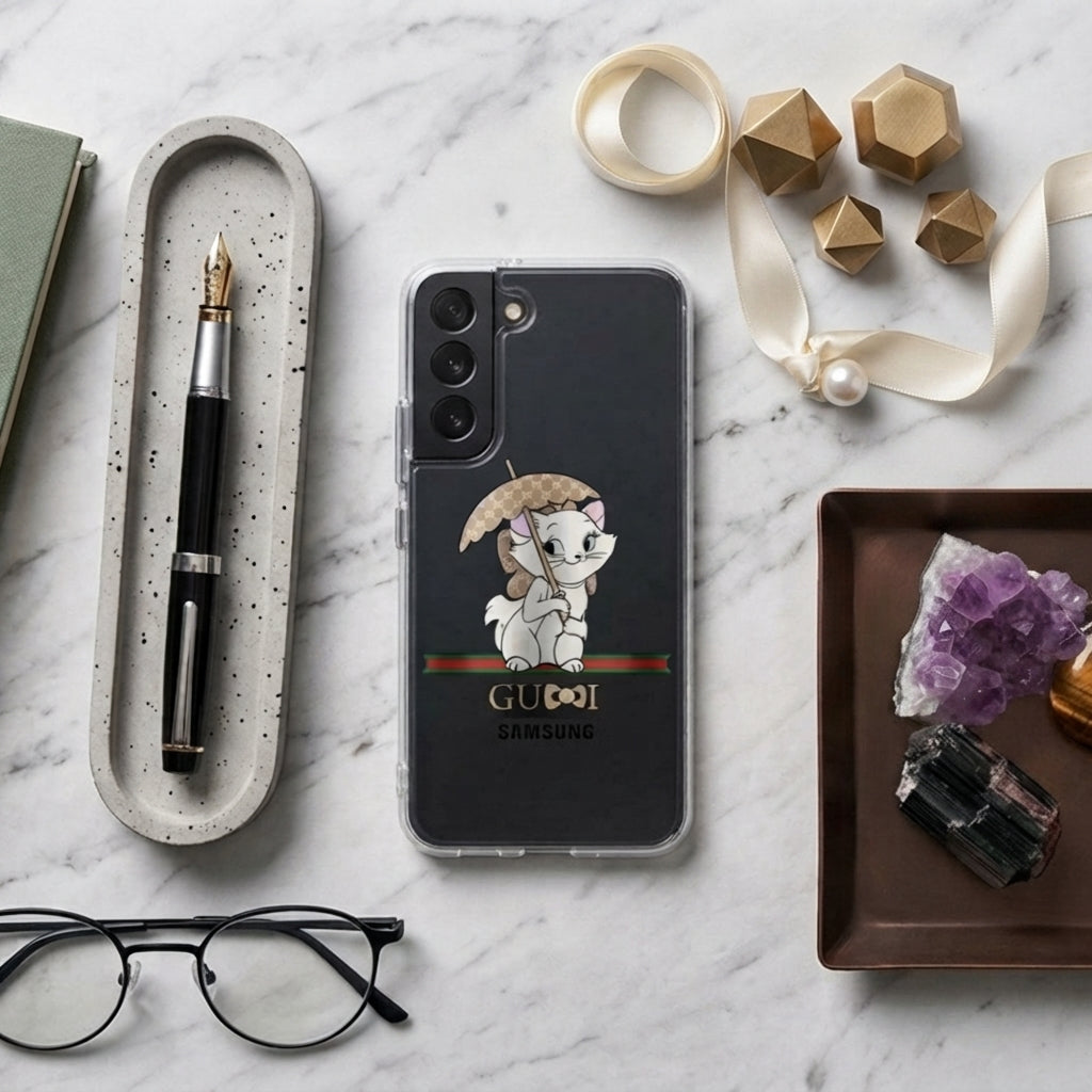 Aristocats Marie Parasol Designer Clear Case for Samsung Galaxy