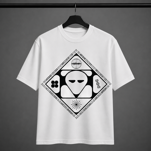 Cyberpunk Alien T-Shirt Futuristic Graphic Tee Sci-Fi Streetwear Men's Black White