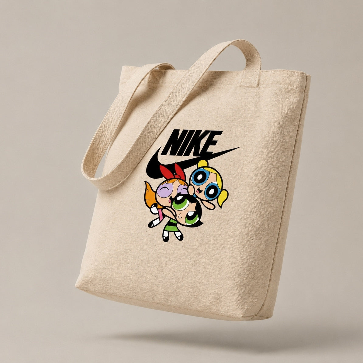 Nike x Powerpuff Girls Collaboration Canvas Tote Bag