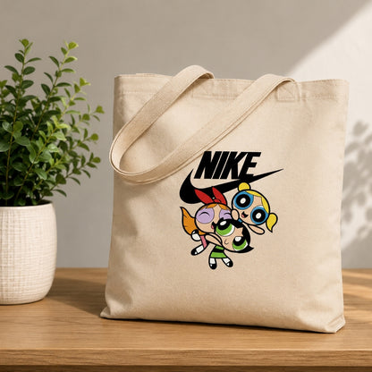 Nike x Powerpuff Girls Collaboration Canvas Tote Bag