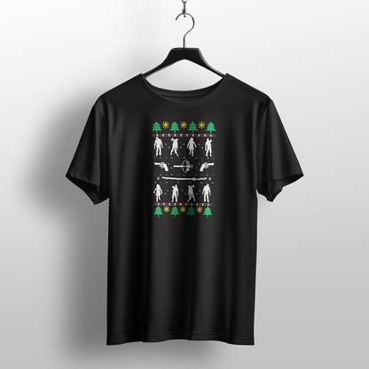 Funny Christmas Zombie Gun Ugly Sweater T-Shirt