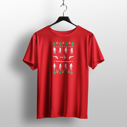 Funny Christmas Zombie Gun Ugly Sweater T-Shirt