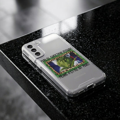 Grinch Quote Christmas Clear Case for Samsung Galaxy | Festive Quote Phone Cover