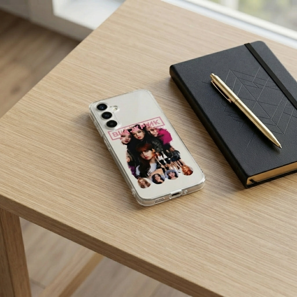 Samsung Clear Phone Case – BLACKPINK K-Pop Photo Collage Graphic Cover