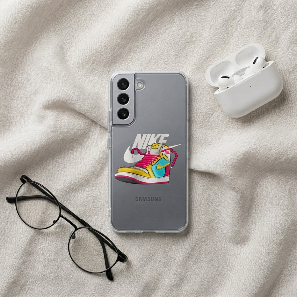 Colorful Retro High-Top Sneakerhead Clear Case for Samsung Galaxy