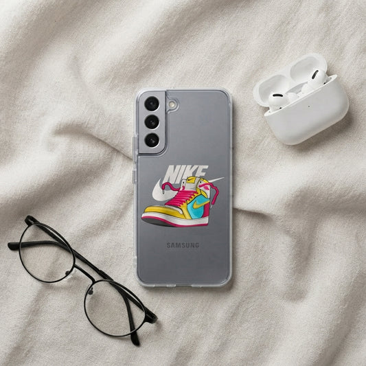 Colorful Retro High-Top Sneakerhead Clear Case for Samsung Galaxy