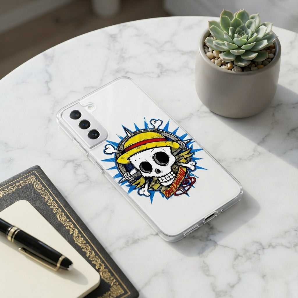 One Piece Straw Hat Skull Clear Case for Samsung Galaxy
