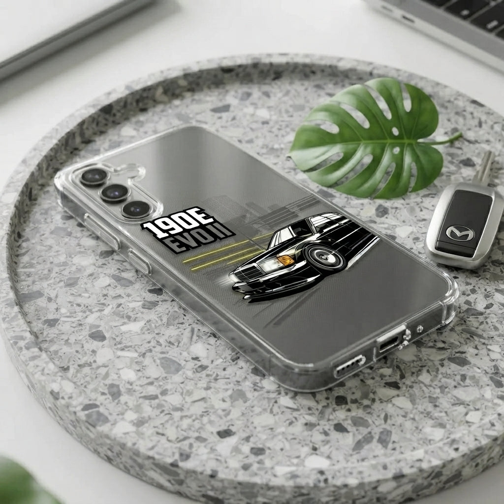Samsung Clear Phone Case - Mercedes-Benz 190E Evo II Graphic Cover