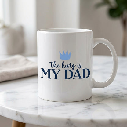 Father's Day Ceramic Coffee Mug 11oz - Best Dad Ever, Superhero & King Design Tea Cup Gifts