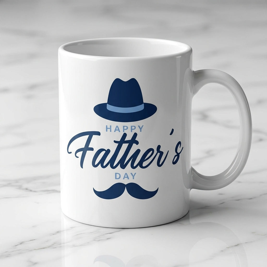 Father's Day Ceramic Coffee Mug 11oz - Best Dad Ever, Superhero & King Design Tea Cup Gifts