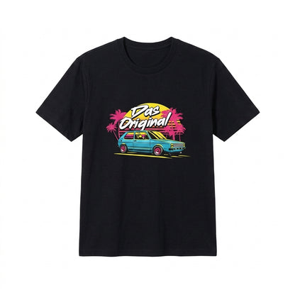 Volkswagen Golf Mk1 Das Original Retro Synthwave Graphic T-Shirt