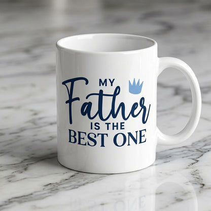 Father's Day Ceramic Coffee Mug 11oz - Best Dad Ever, Superhero & King Design Tea Cup Gifts