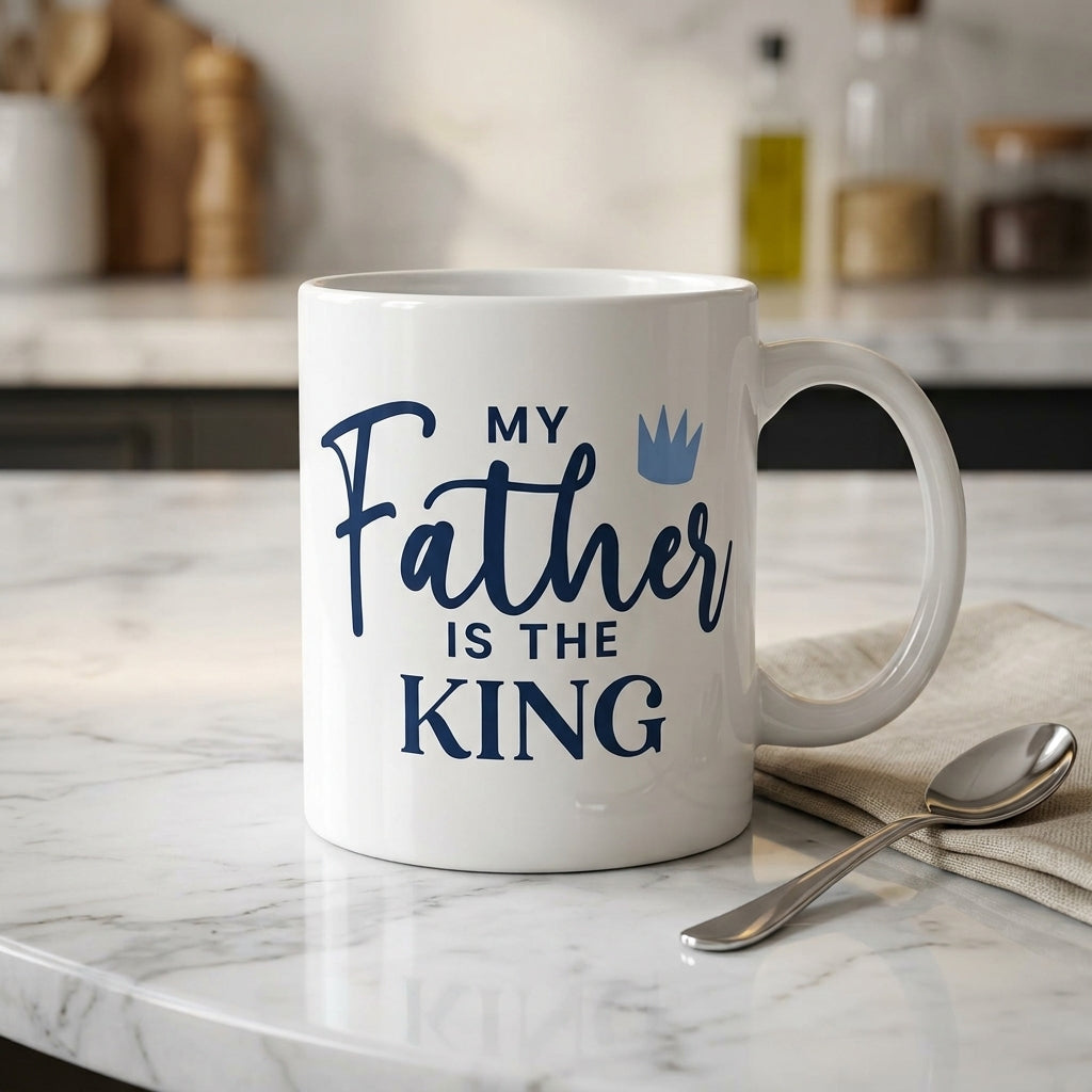 Father's Day Ceramic Coffee Mug 11oz - Best Dad Ever, Superhero & King Design Tea Cup Gifts
