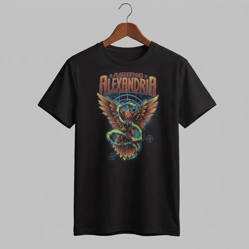 Asking Alexandria Phoenix and Serpent Metalcore Graphic T-Shirt