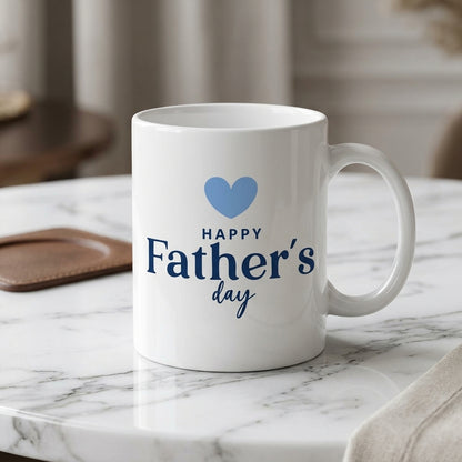 Father's Day Ceramic Coffee Mug 11oz - Best Dad Ever, Superhero & King Design Tea Cup Gifts