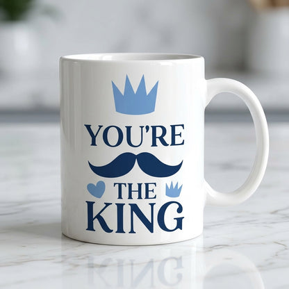Father's Day Ceramic Coffee Mug 11oz - Best Dad Ever, Superhero & King Design Tea Cup Gifts