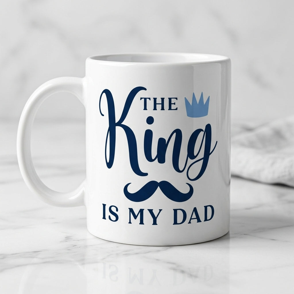 Father's Day Ceramic Coffee Mug 11oz - Best Dad Ever, Superhero & King Design Tea Cup Gifts