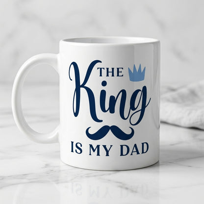 Father's Day Ceramic Coffee Mug 11oz - Best Dad Ever, Superhero & King Design Tea Cup Gifts