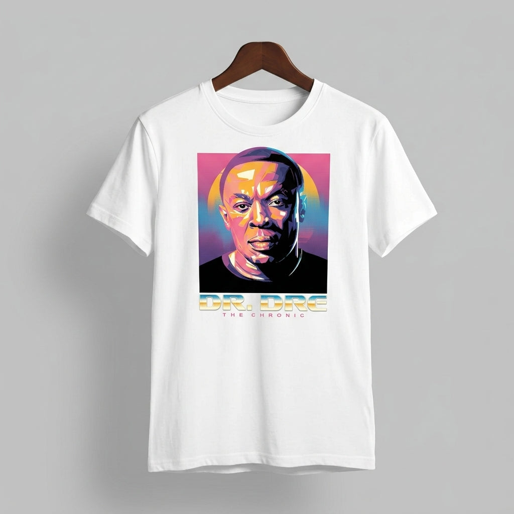 Dr. Dre The Chronic Retro Pop-Art Hip-Hop Graphic T-Shirt