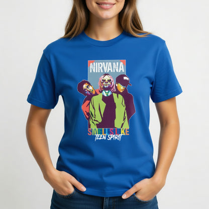 Nirvana "Smells Like Teen Spirit" Retro Pop Art Graphic Tee