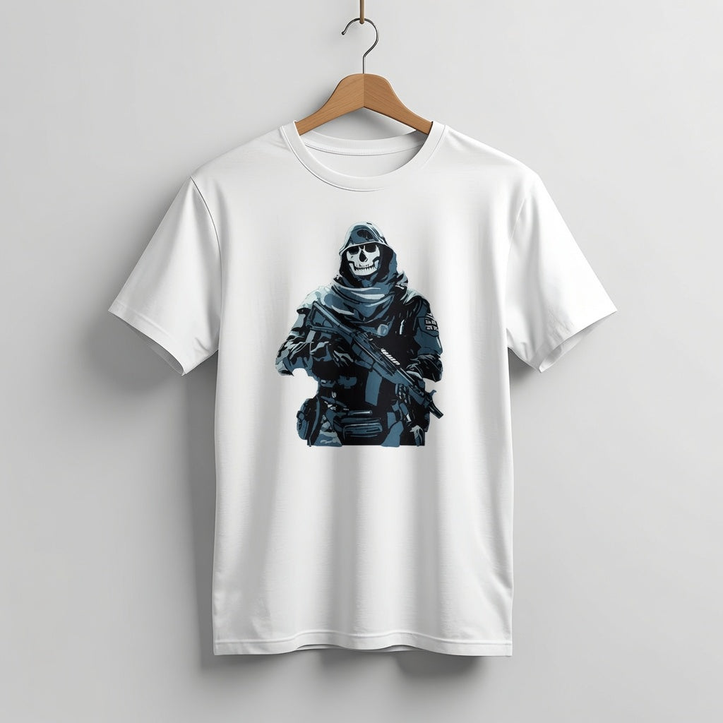 Men's Tactical Skull Soldier Graphic T-Shirt