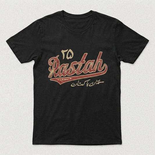 Rastah Vintage Halftone Script Graphic T-Shirt