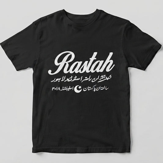 Rastah Monochrome Studio Script Graphic T-Shirt
