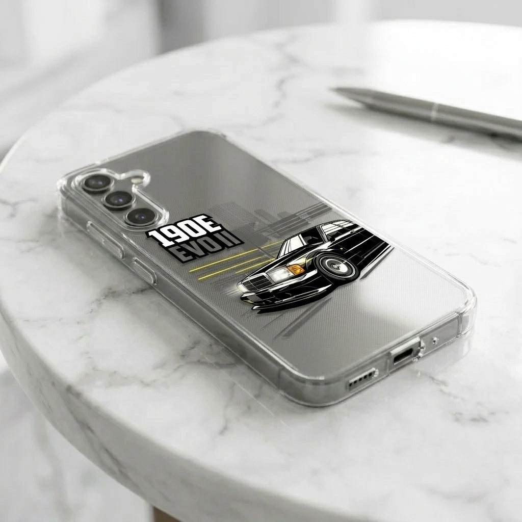 Samsung Clear Phone Case - Mercedes-Benz 190E Evo II Graphic Cover