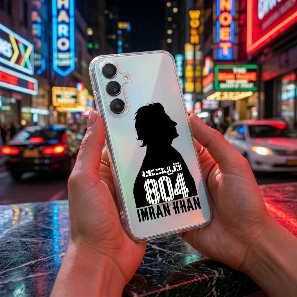 Samsung Clear Phone Case – Imran Khan Prisoner 804 Silhouette Graphic Cover